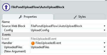 Use the auto upload block